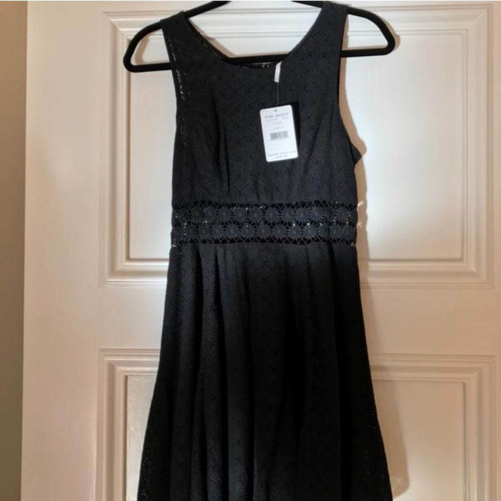 Free People Black Daisy dress NWT